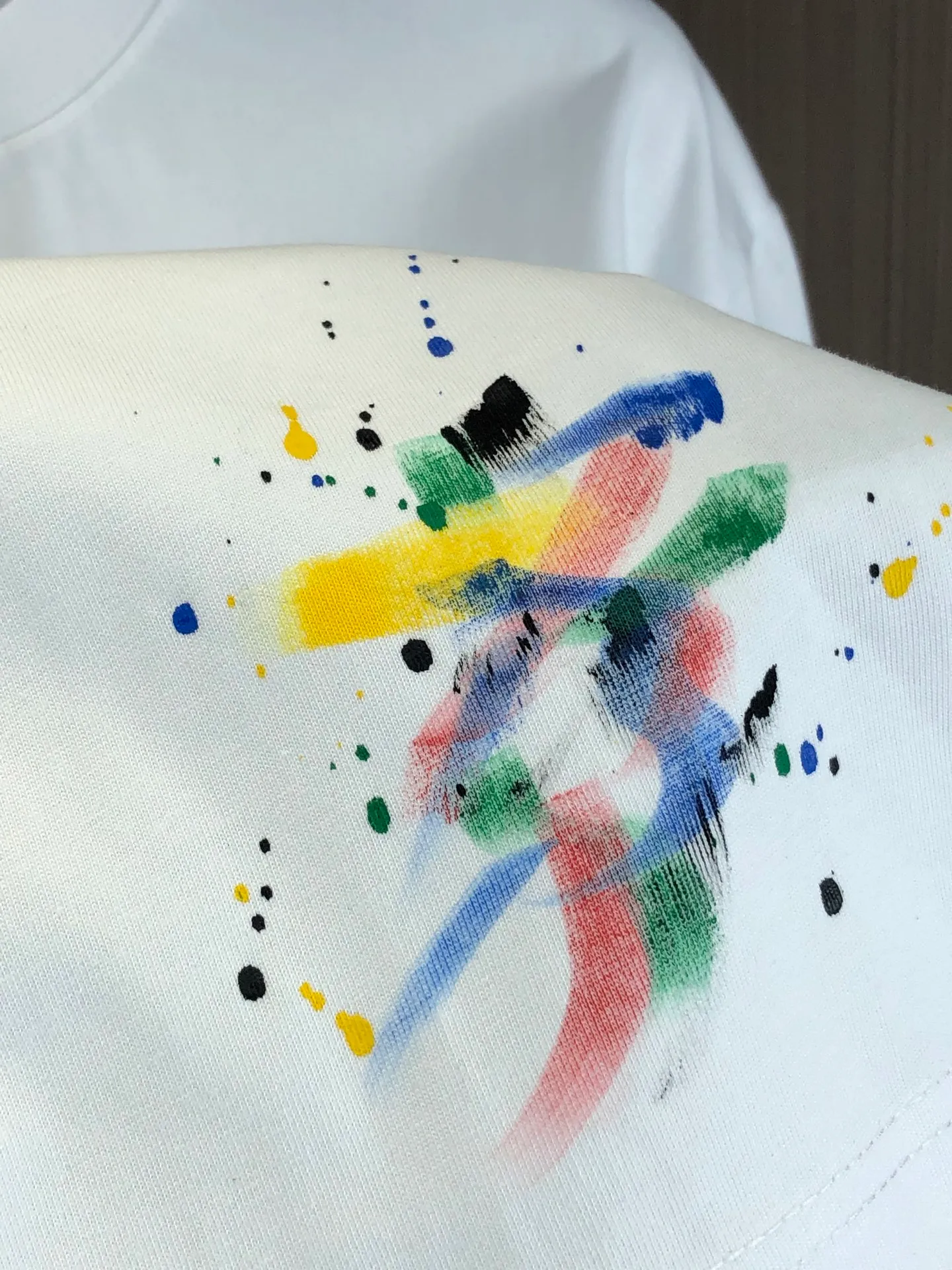 🅿️210 CH Cro 2025 spring and summer new round neck short sleeves. Large logo hand-painted technology uses high weight 320g double yarn combed cotton fabric. Slightly loose version. The fabric feels soft and thick. Same style for men and women. Color: black and white. Size: SMLXLXXL